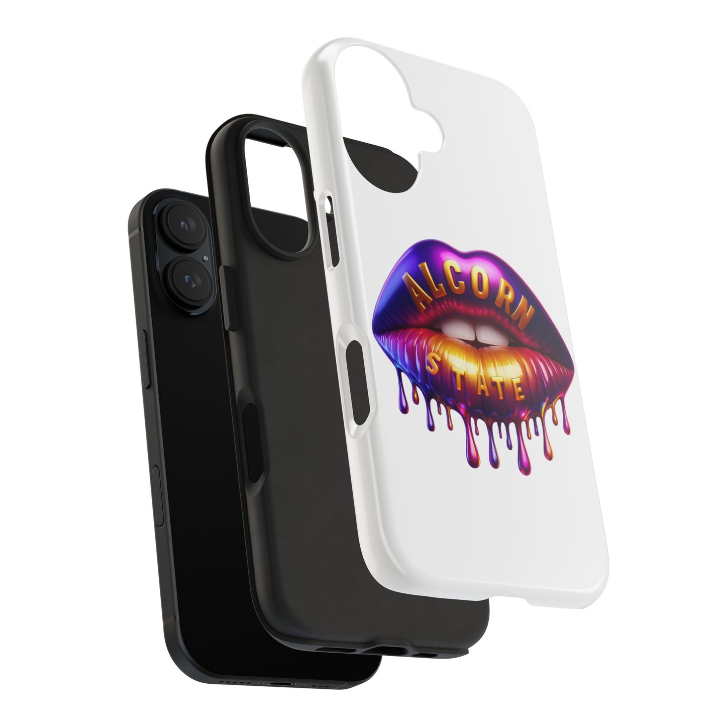 Alcorn State Phone Case, ASU Durable Phone Cover, Purple Gold Lips Phone Case, Alcorn State University Accessories, HBCU