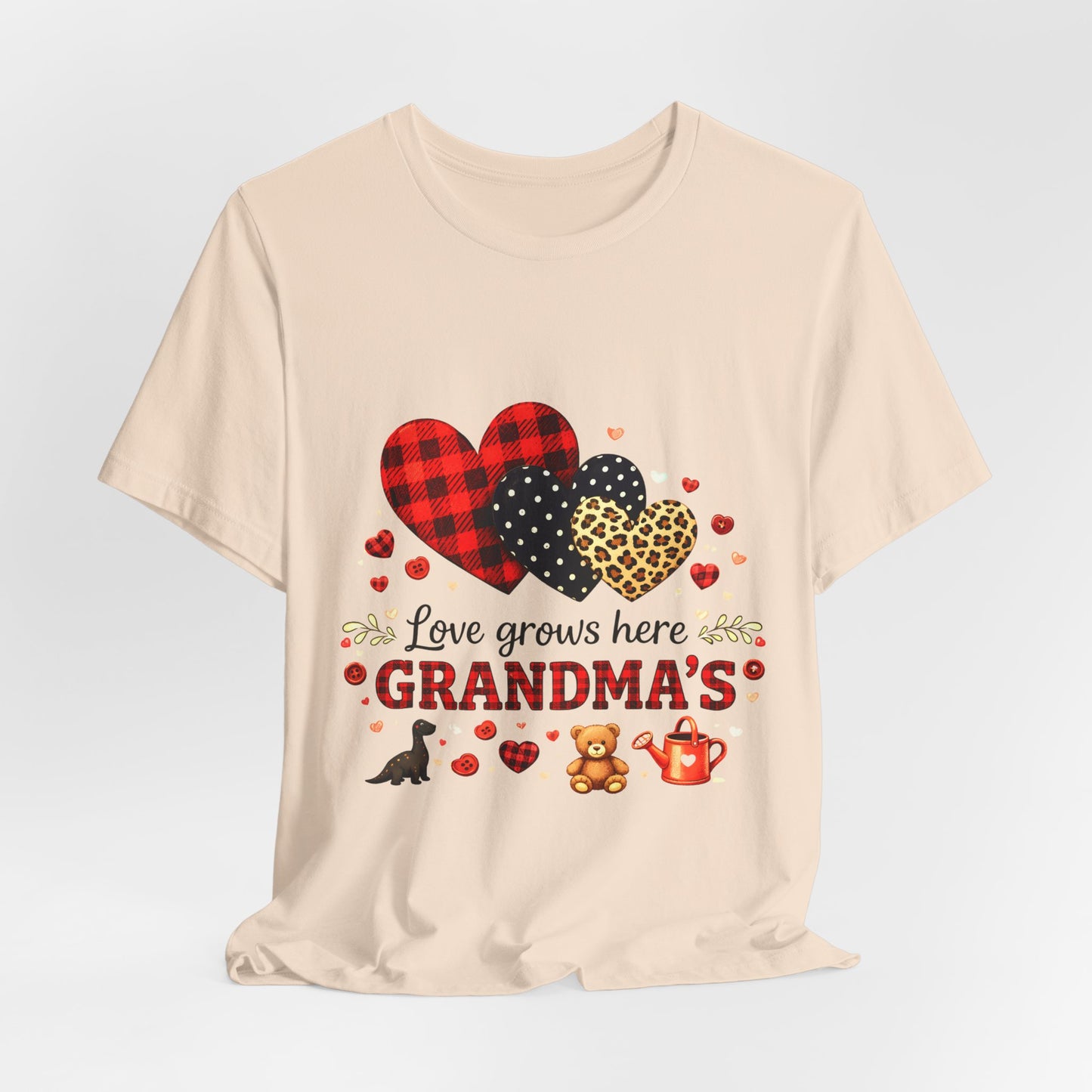 Love Grows Here- Grandmas Garden Heart TShirt | Cozy Country Valentine Tee for Grandmothers