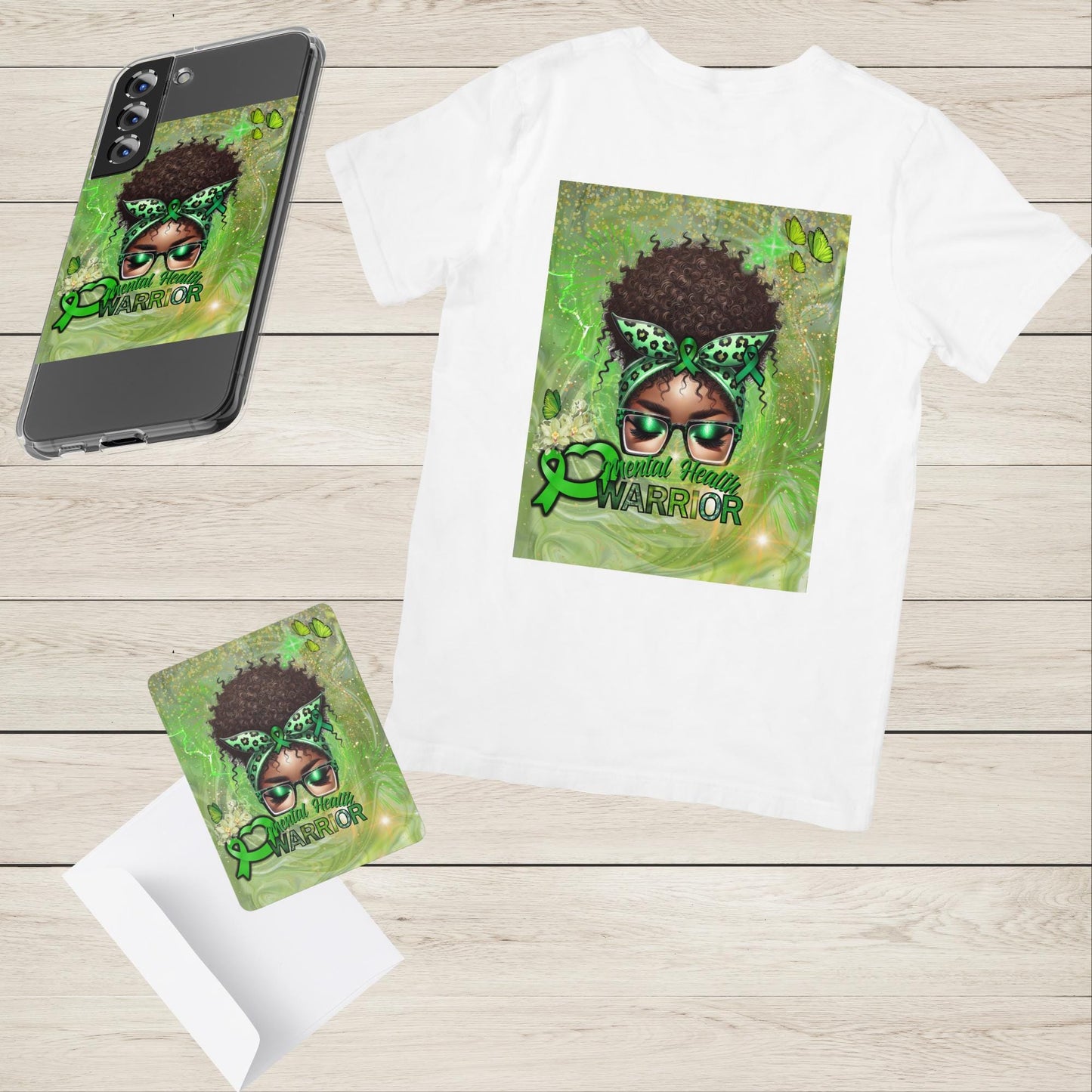 Mental Health Warrior Editable Template (Digital Download)