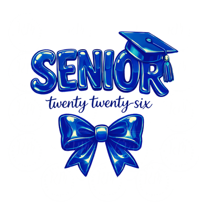 Senior 2026 PNG Royal Blue, Class of 2026 Senior, Graduation PNG Design, Senior Shirt PNG, Grad Cap Graphic, Graduation Sublimation File