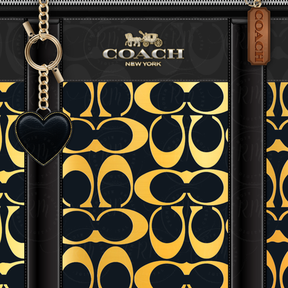 Designer Handbag Gift Box Template: Black & Gold Canva DIY (Digital Download)