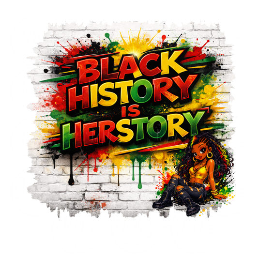 Black History Is Herstory PNG, Graffiti Art, Melanin Queen Clipart (Digital Download)