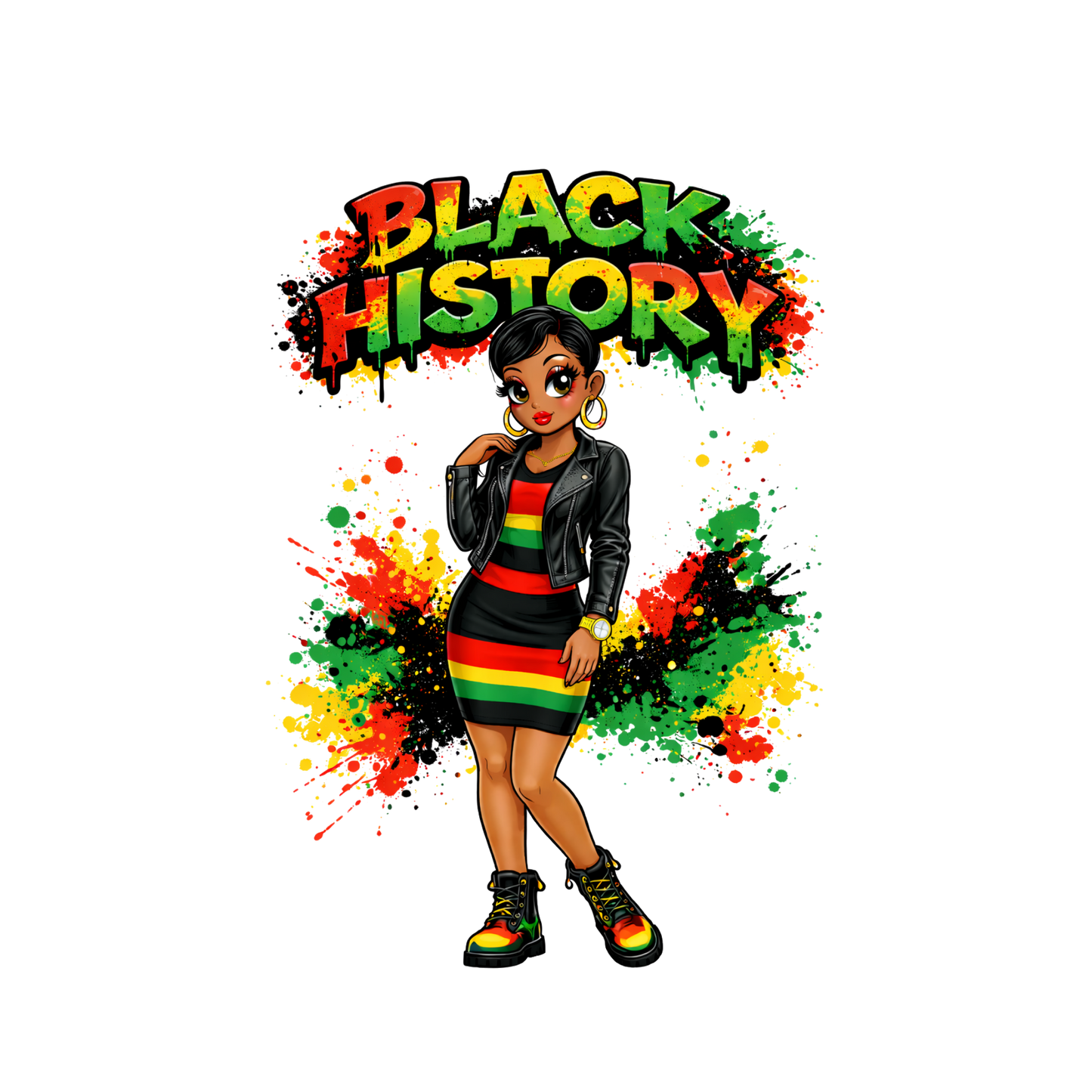 FREE Black History Female Clipart | PLR PNG