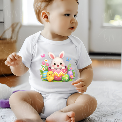 FREEBIE FRIDAY Easter Bunny PNG – Cute Bunny Chick Easter Egg Clipart – Spring Sublimation Design – Transparent PNG