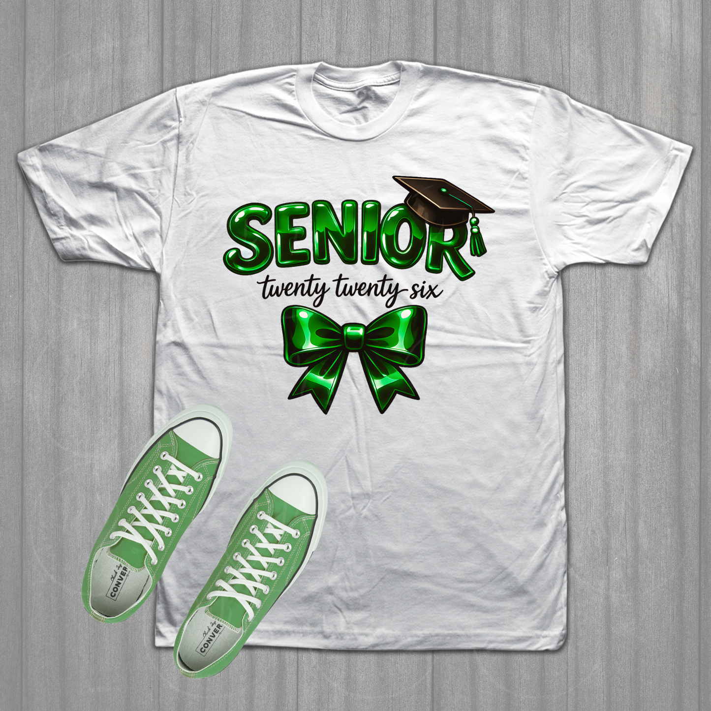 Senior 2026 Green PNG Design, Class of 2026 Graduation Shirt Sublimation (Digital Download)
