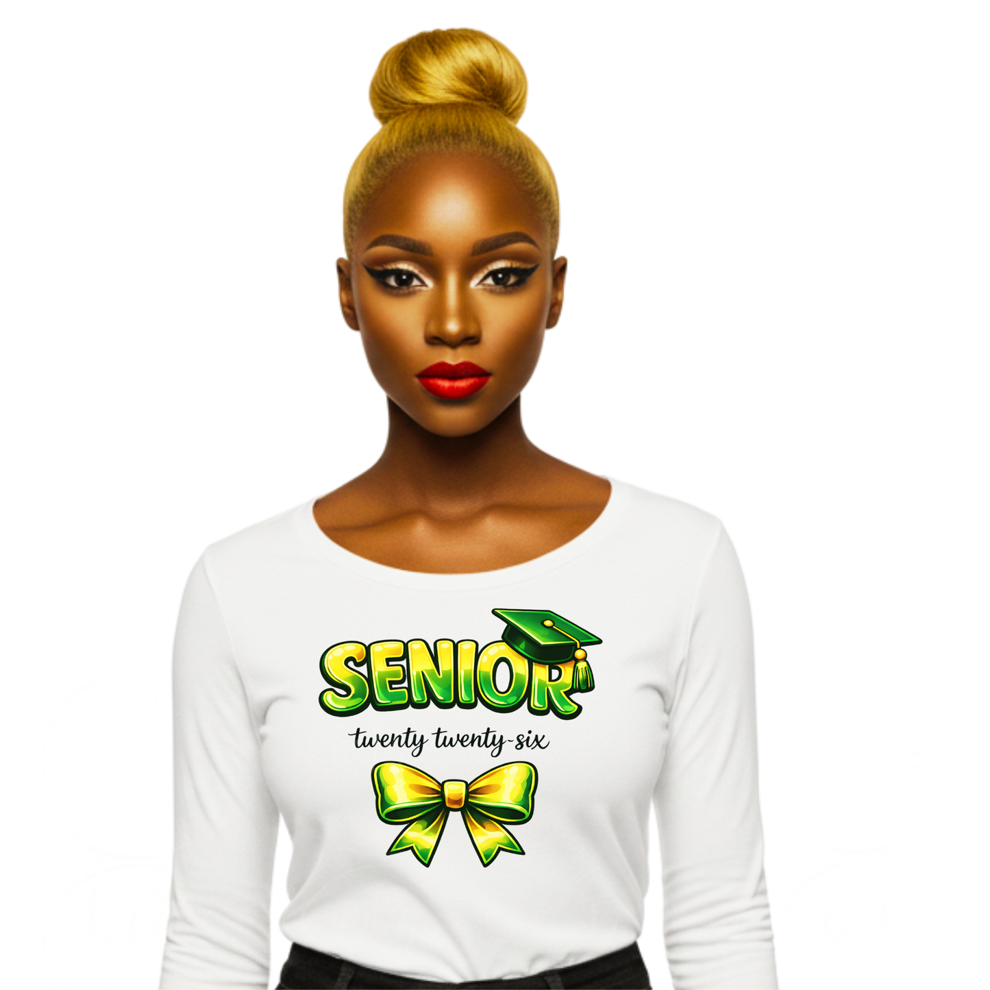 Senior 2026 Green and Yellow PNG Design, Class of 2026 Graduation Shirt Sublimation (Digital Download) (Copy)