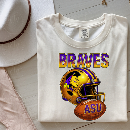 ASU Braves Football PNG | Alcorn State Mascot Helmet Art | HBCU Bling Sublimation Download