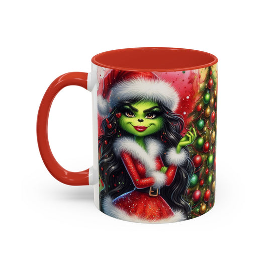 Christmas Coffee Mug, The Grinch, Ms. Grinch Ceramic Mug (11 oz, 15 oz), Grinch Christmas, Holiday Decor