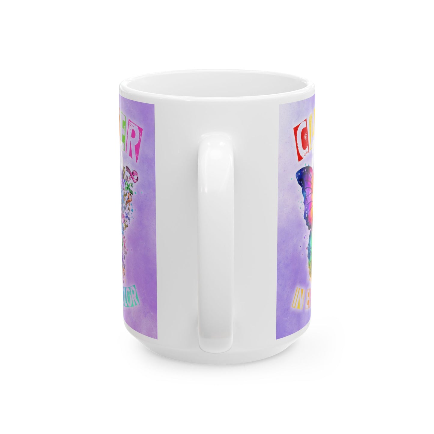 Cancer Mug, Cancer Coffee Cup, Cancer Ceramic Mug, Sucks in Every Color Butterfly Ceramic Mug, 11oz, 15oz