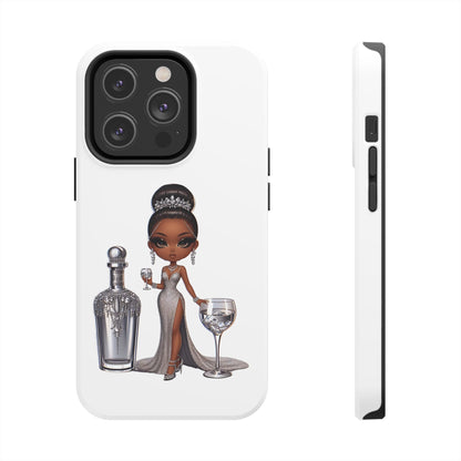 Female Phone Case, Tough Phone Cases for Women, Stylish Phone Protector, Elegant Lady Phone Cover, Fashionable White Phone Case