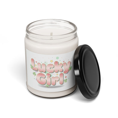 Lucky Girl Manifest Luck Candle, Soy 9oz | 2026 Lucky Charms, Pastel Sparkle