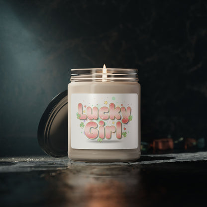 Lucky Girl Manifest Luck Candle, Soy 9oz | 2026 Lucky Charms, Pastel Sparkle