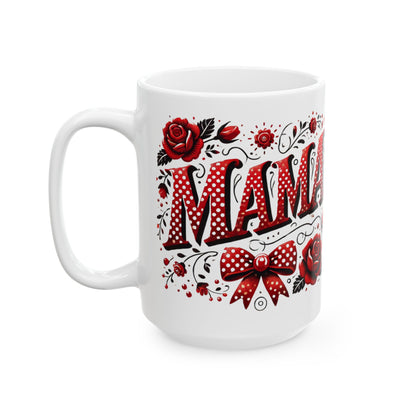 Mama Coquette Mug, Valentine's Day Coffee Cup, Red and White Valentine's Mug, Valentine's Day Mama Coquette Mug, Happy Valentine's Day Coffee Cup, Mama Tea Mug, Mom Gift