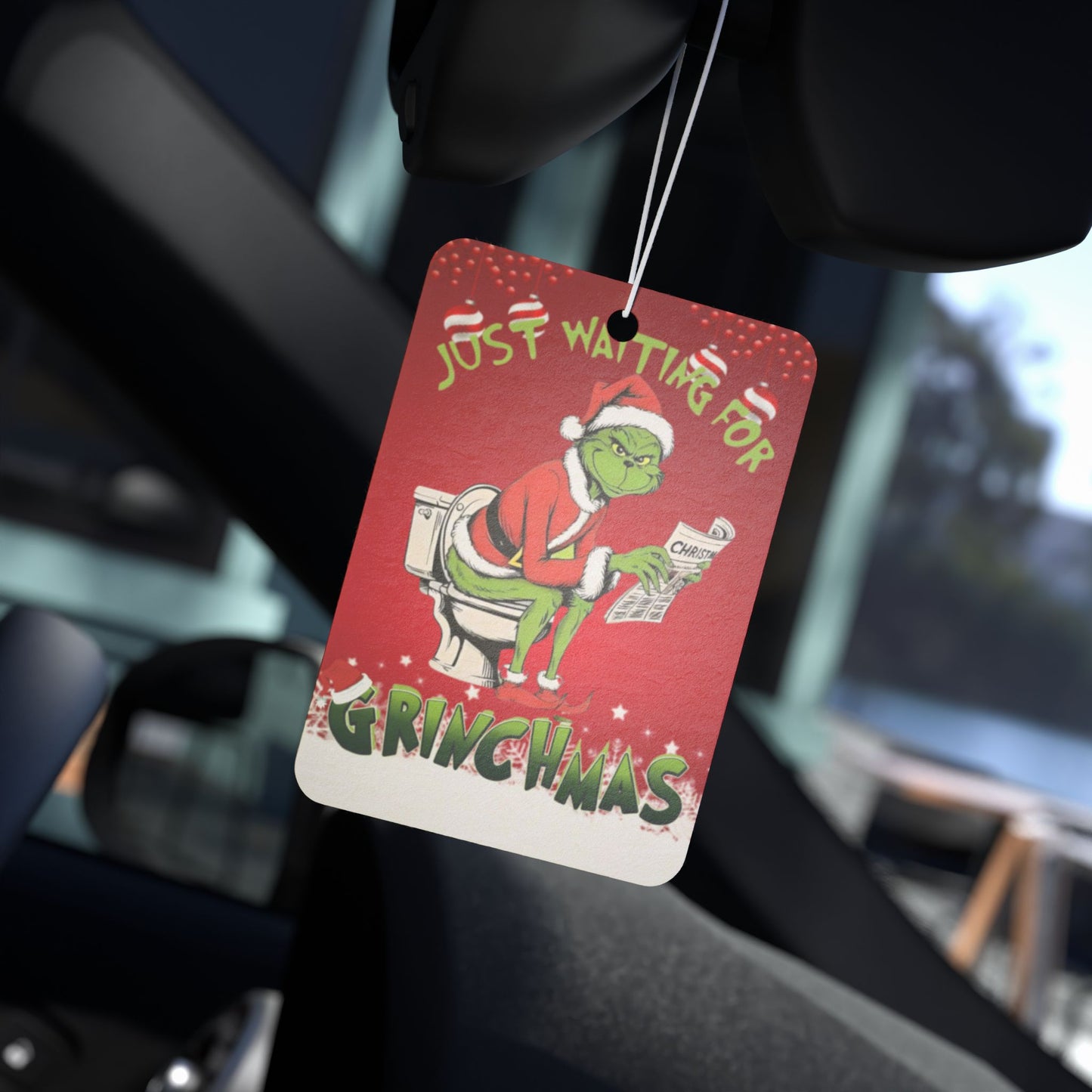 Christmas Grinch Car Air Freshener, Car Decor, Christmas Decor