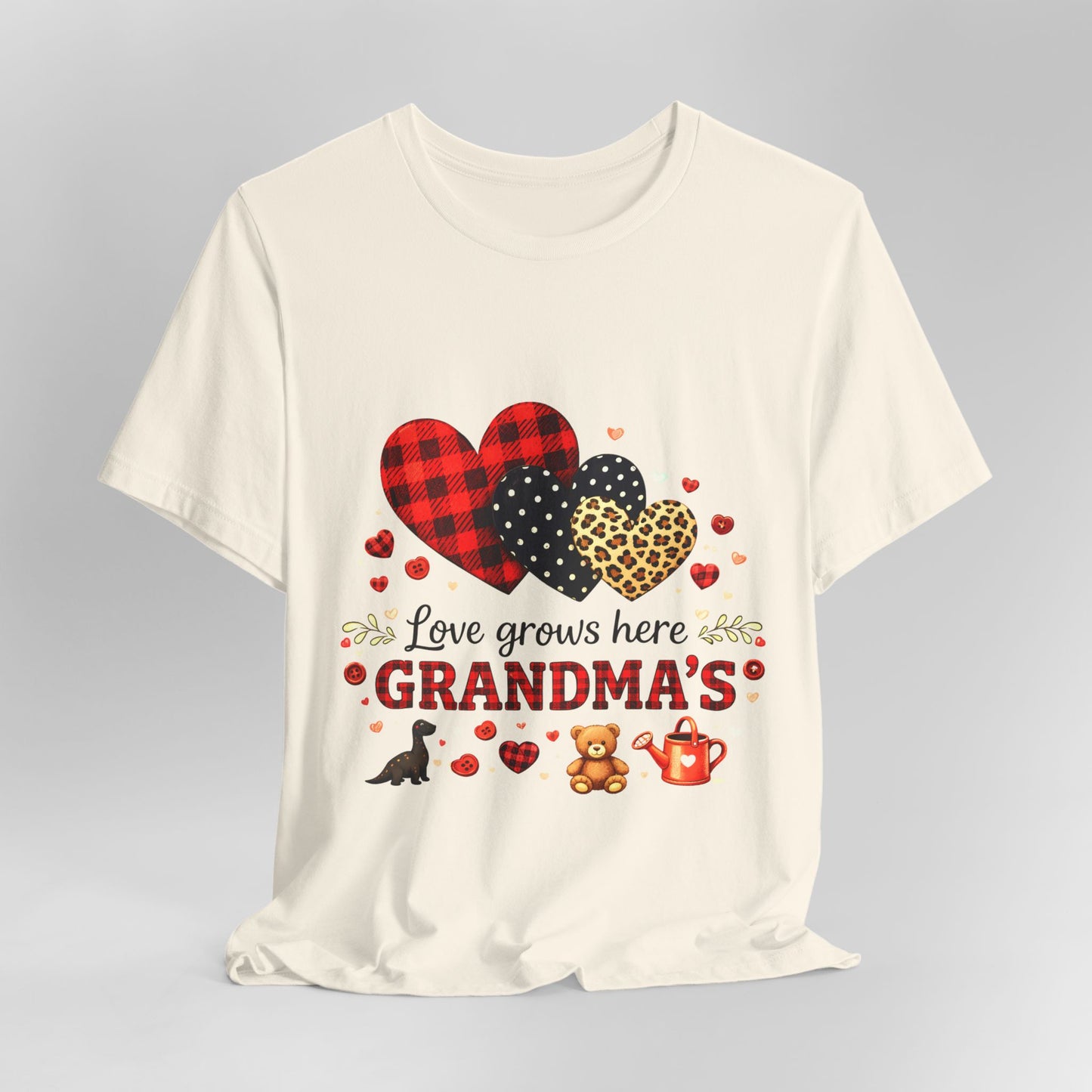 Love Grows Here- Grandmas Garden Heart TShirt | Cozy Country Valentine Tee for Grandmothers