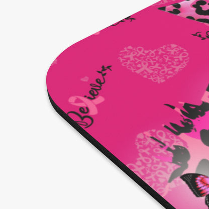 Breast Cancer Awareness Pink Mouse Pad, 9x8 in, Breast Cancer Mousepad