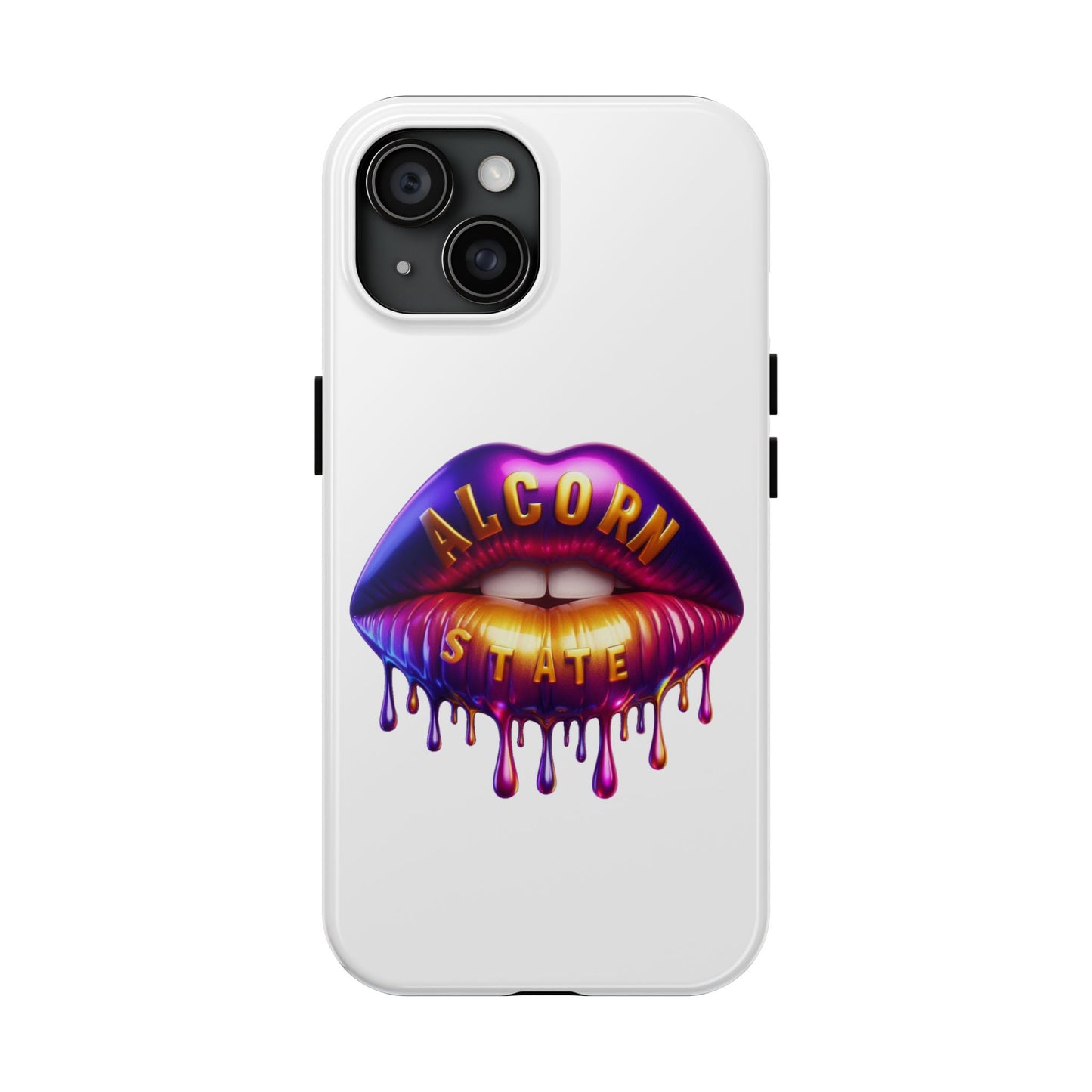 Alcorn State Phone Case, ASU Durable Phone Cover, Purple Gold Lips Phone Case, Alcorn State University Accessories, HBCU