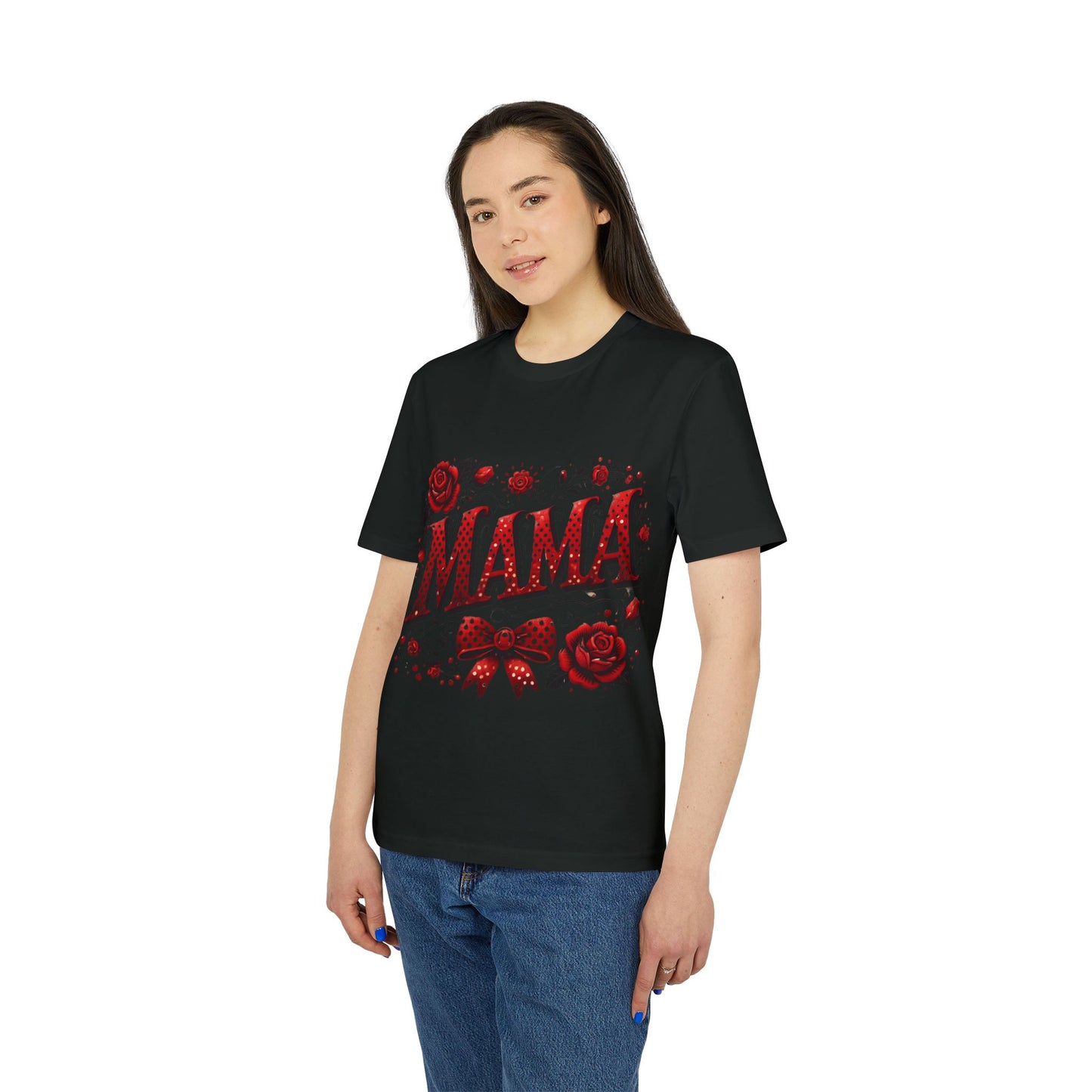 Mama Coquette Valentine's Day T-shirt, Red and Black Mama Tee, Valentine's Gift for Mom, Mama T-shirt, Polka Dot Mama shirt