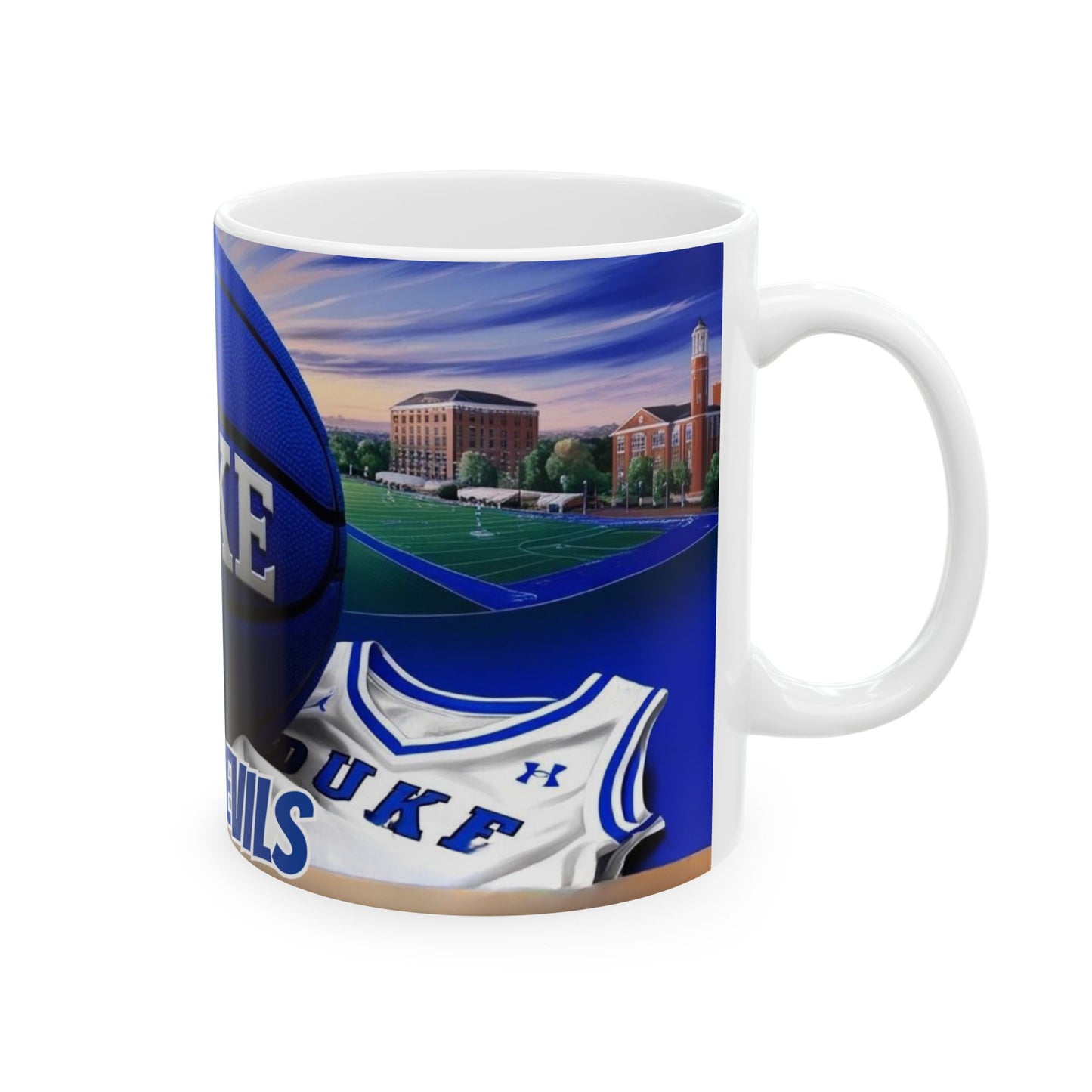 Duke Blue Devils Basketball Ceramic Mug - 11oz, Duke University Coffee Mug, Duke Blue Devils, College Sports Cup