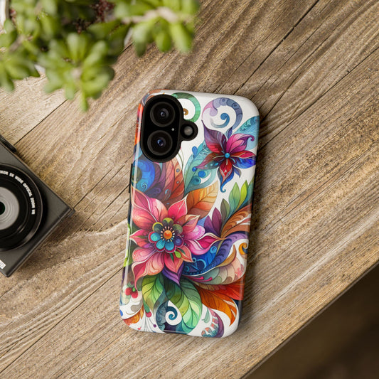 Floral Tough Cases, Vibrant Floral Phone Case – Tough Cases for Extra Protection & Style, Matte & Glossy Phone Case, Fits 29 Phone Models, Some iPhone 8 and 11-16, Google Pixel, Samsung Galaxy