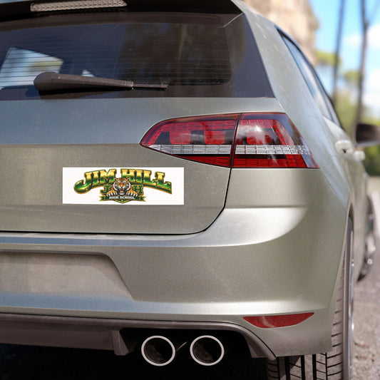 Jim Hill Tigers Car Magnet — High School Spirit Auto Decal | Green & Gold Tiger Mascot Vinyl Car Sticker for Students, Graduates & Fans