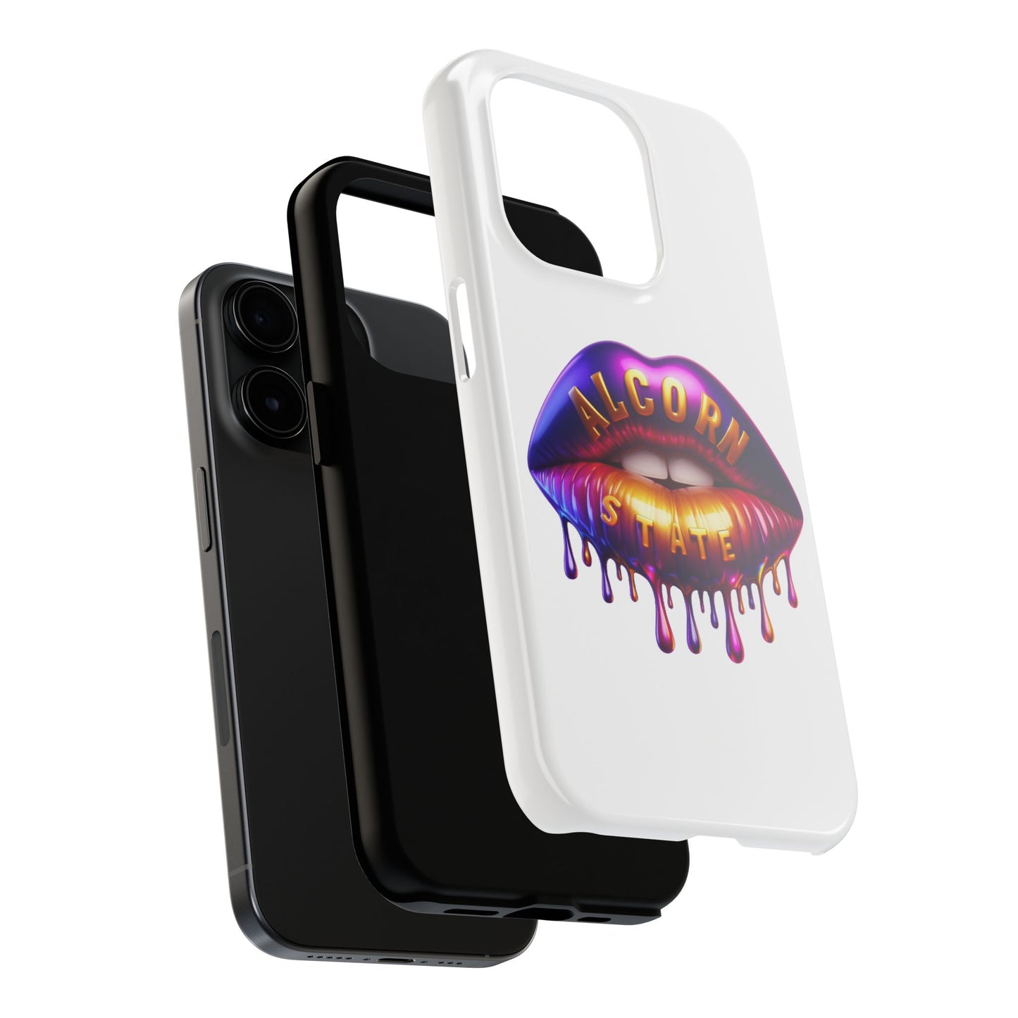 Alcorn State Phone Case, ASU Durable Phone Cover, Purple Gold Lips Phone Case, Alcorn State University Accessories, HBCU
