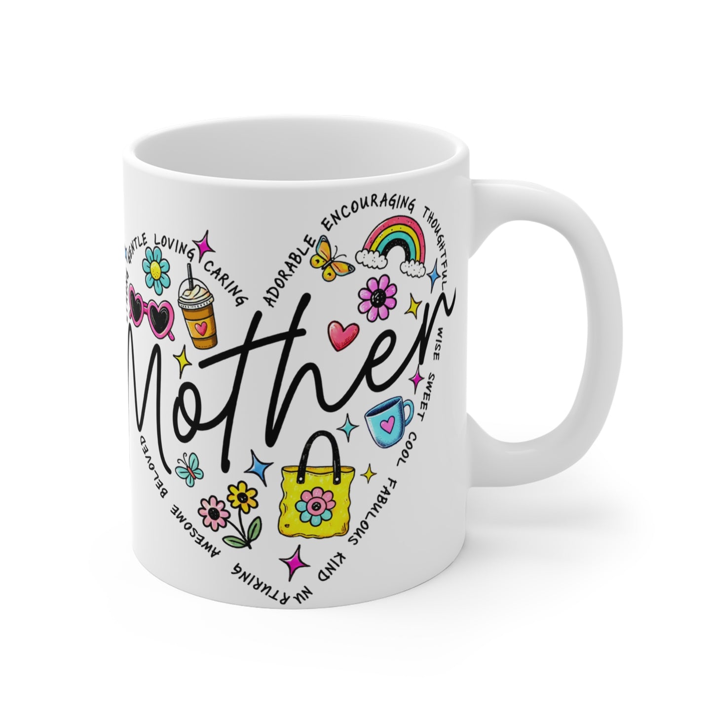 Mother's Day Mug - Colorful Gifts for Mom, Gifts for Mother's Day, Cute Coffee Cup, Unique Mother's Day Presents, Fun Floral Mug