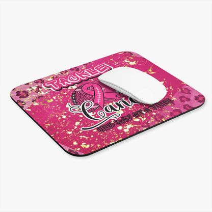 Tackle Cancer One Day at a Time Pink Mouse Pad, 9x8 in, Breast Cancer Mousepad