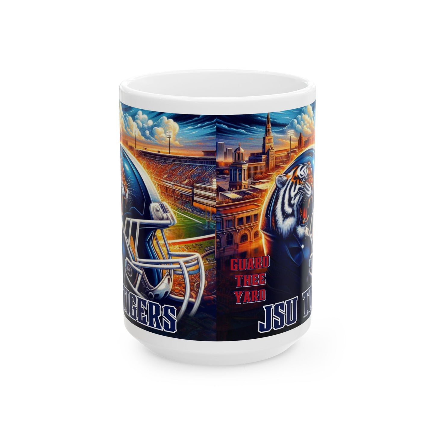 Jackson State University Mug, JSU Football Coffee Cup, College Ceramic Mug, JSU Tigers Fan Gift, 11oz Coffee Cup, SWAC