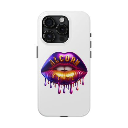 Alcorn State Phone Case, ASU Durable Phone Cover, Purple Gold Lips Phone Case, Alcorn State University Accessories, HBCU