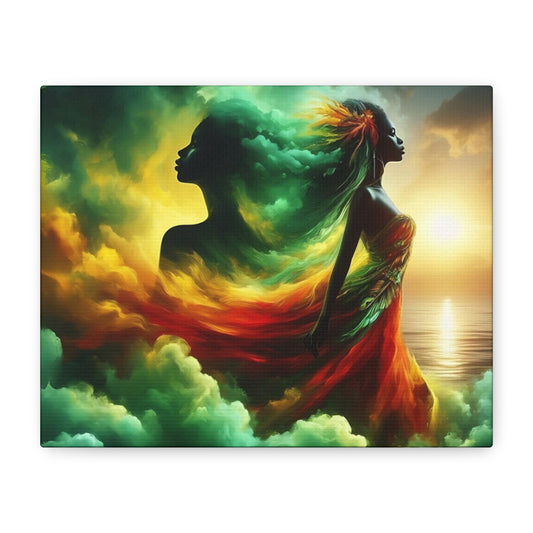 Vibrant Sunset Canvas Print - Colorful Wall Art, Bohemian Decor, Living Room Accent, Gift for Her, Home Aesthetic