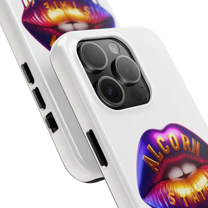 Alcorn State Phone Case, ASU Durable Phone Cover, Purple Gold Lips Phone Case, Alcorn State University Accessories, HBCU