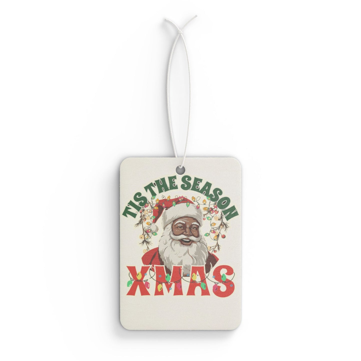 Christmas Car Air Freshener - 'Tis The Season Christmas Black Santa Claus Car Decor