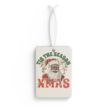 Christmas Car Air Freshener - 'Tis The Season Christmas Black Santa Claus Car Decor
