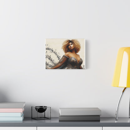 Musical Melody Canvas Art, Elegant Home Decor, Music Lover Gift, Wall Decor, Singer Portrait, Unique Art