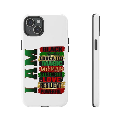 Phone Case, Stylish Black Woman Phone Accessories, Protective Cover, Gift for Her, Black History, African American Case, Black Excellence