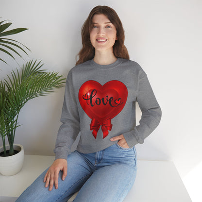 Heart Valentine's Sweatshirt, Love Crewneck Sweater, Valentine's Day Gift, Unisex Sweatshirt, Heart Sweater, Valentine's Clothing