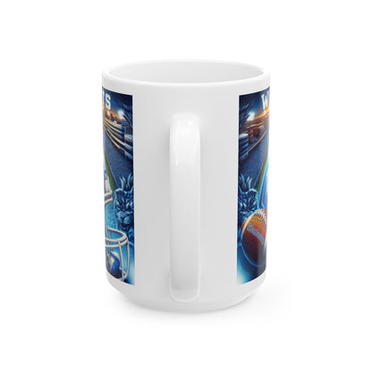 University of Kentucky Mug, NCAA Football Coffee Cup, U of K Ceramic Mug, Wildcats Fan Gift, 11oz 15oz Mug