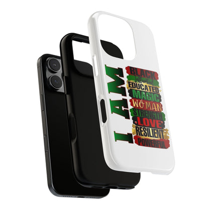 Phone Case, Stylish Black Woman Phone Accessories, Protective Cover, Gift for Her, Black History, African American Case, Black Excellence