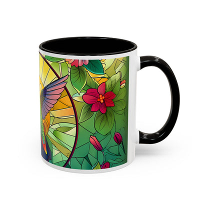 Colorful Hummingbird Mug, Vibrant Coffee Cup for Garden Lovers, Ideal Gift for Birthdays, Mothers Day, Spring Celebrations, Colorful Mugs