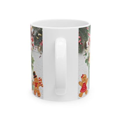 Christmas Holiday Themed Ceramic Mug, 11oz, 15oz