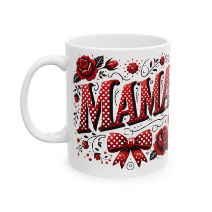 Mama Coquette Mug, Valentine's Day Coffee Cup, Red and White Valentine's Mug, Valentine's Day Mama Coquette Mug, Happy Valentine's Day Coffee Cup, Mama Tea Mug, Mom Gift