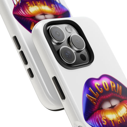 Alcorn State Phone Case, ASU Durable Phone Cover, Purple Gold Lips Phone Case, Alcorn State University Accessories, HBCU