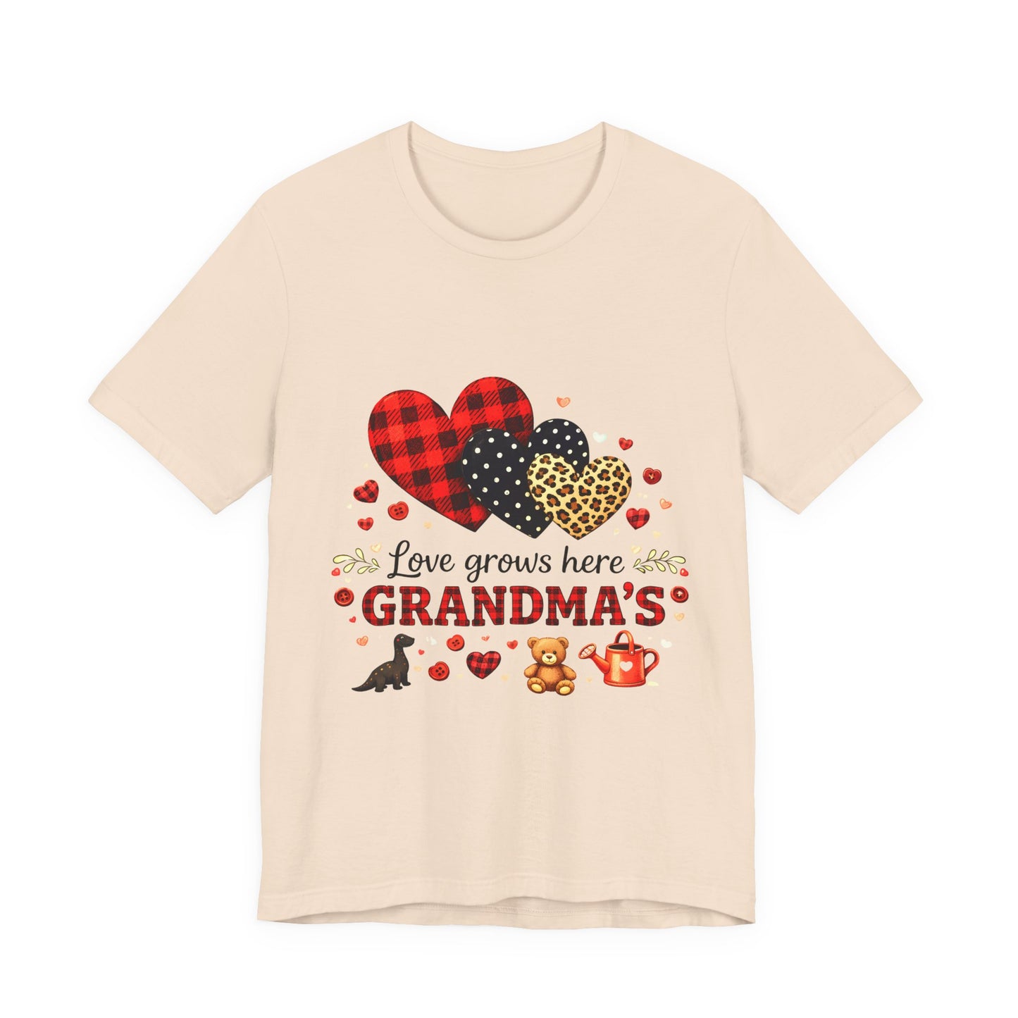 Love Grows Here- Grandmas Garden Heart TShirt | Cozy Country Valentine Tee for Grandmothers