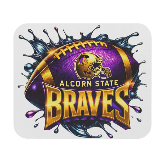 Alcorn State Football Mouse Pad - Gamer Gift, Office Desk Accessory, College Fan Merch, Rectangle Mousepad, HBCU Football, Purple and Gold,