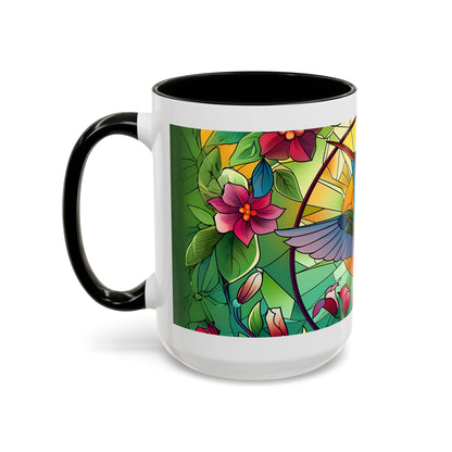 Colorful Hummingbird Mug, Vibrant Coffee Cup for Garden Lovers, Ideal Gift for Birthdays, Mothers Day, Spring Celebrations, Colorful Mugs