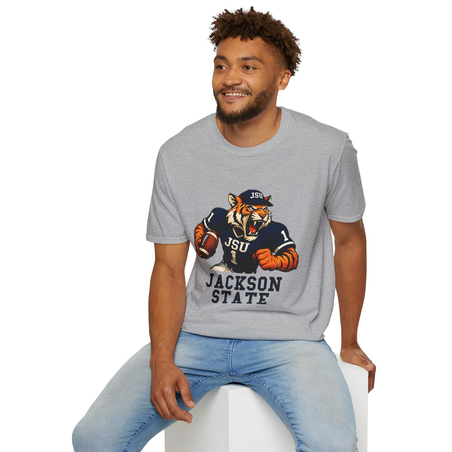 Jackson State Tigers Unisex Softstyle T-Shirt | College Apparel, Game Day Shirt, Sports Tee, Casual Wear, Fan Merchandise