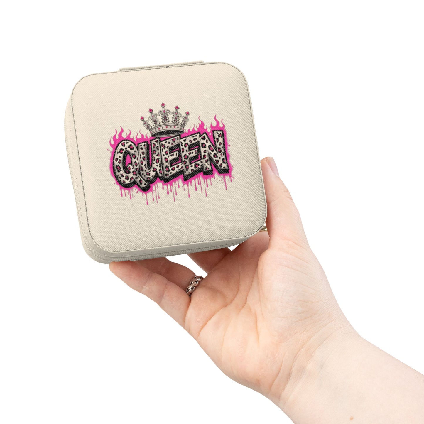 Stylish Queen Jewelry Travel Case | Perfect Gift for Travelers, Bridal Party, Birthdays, Holidays, Cute Organizer, Jewelry Organizer Box,