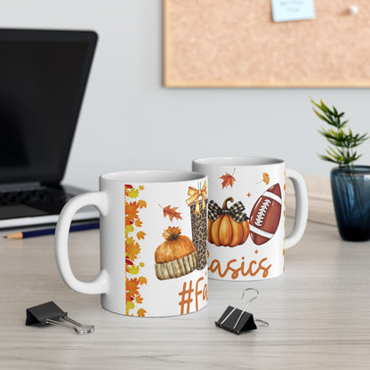 Fall Coffee Mug, Fall Coffee Cup, Fall Basics Ceramic Mug, 11oz, 15oz