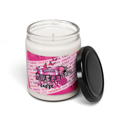 Cheer for the Cure Soy Candle 9oz, Breast Cancer Soy Candle 9oz
